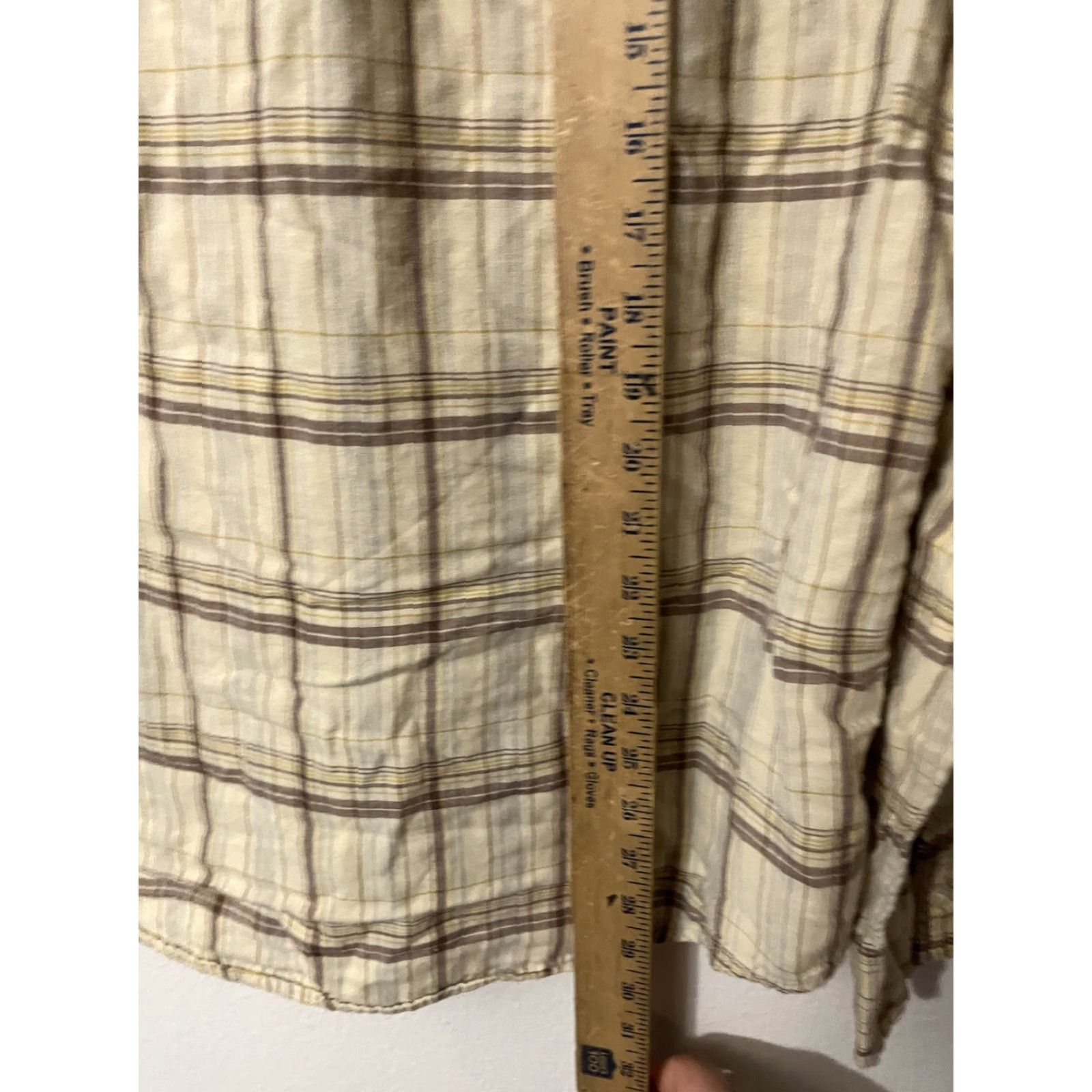 Original Penguin VINTAGE Original Penguin Classic Fit Shirt Mens L Yellow Check Long Sleeve Button-Up Size US L / EU 52-54 / 3 - 4 Thumbnail