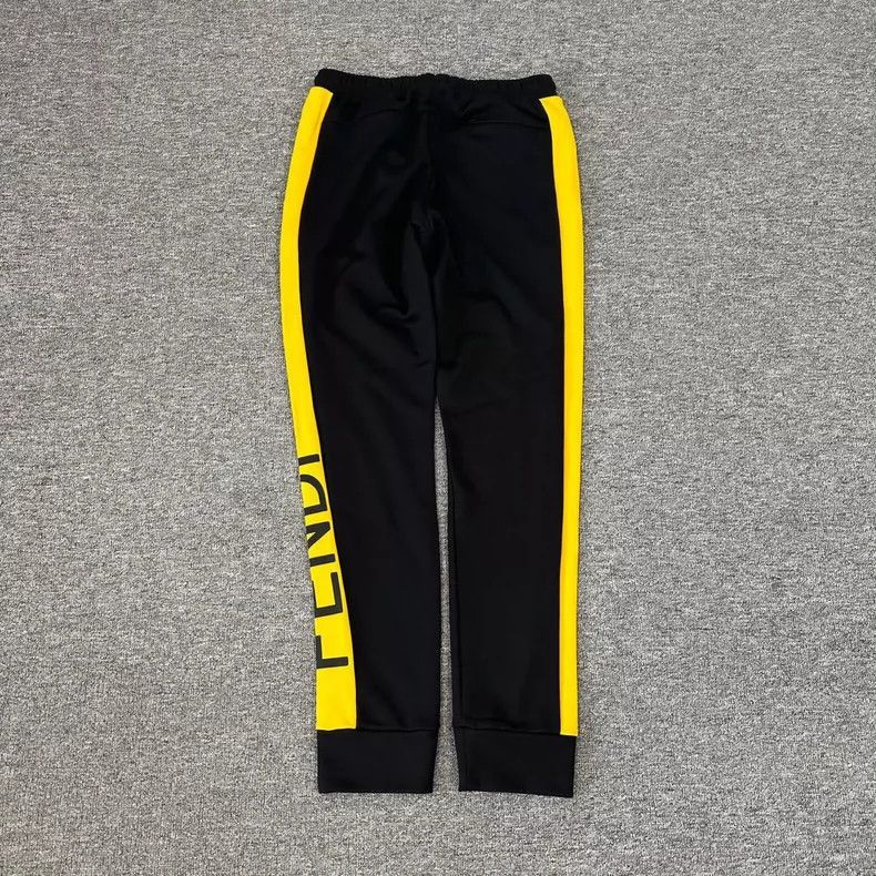 Fendi Fendi Black Yellow Logo Sports Pants Size US 32 / EU 48 - 2 Thumbnail