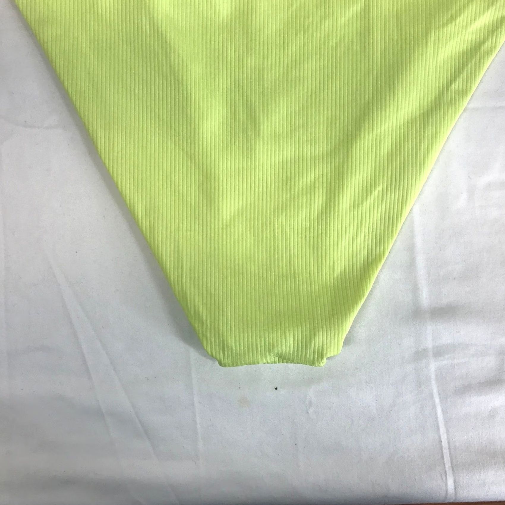 Victoria's Secret VINTAGE Victoria's Secret Ribbed High Cut Cheeky Bikini Bottom Neon Lime Green XL NWT Size 40" / US 18 - 5 Thumbnail