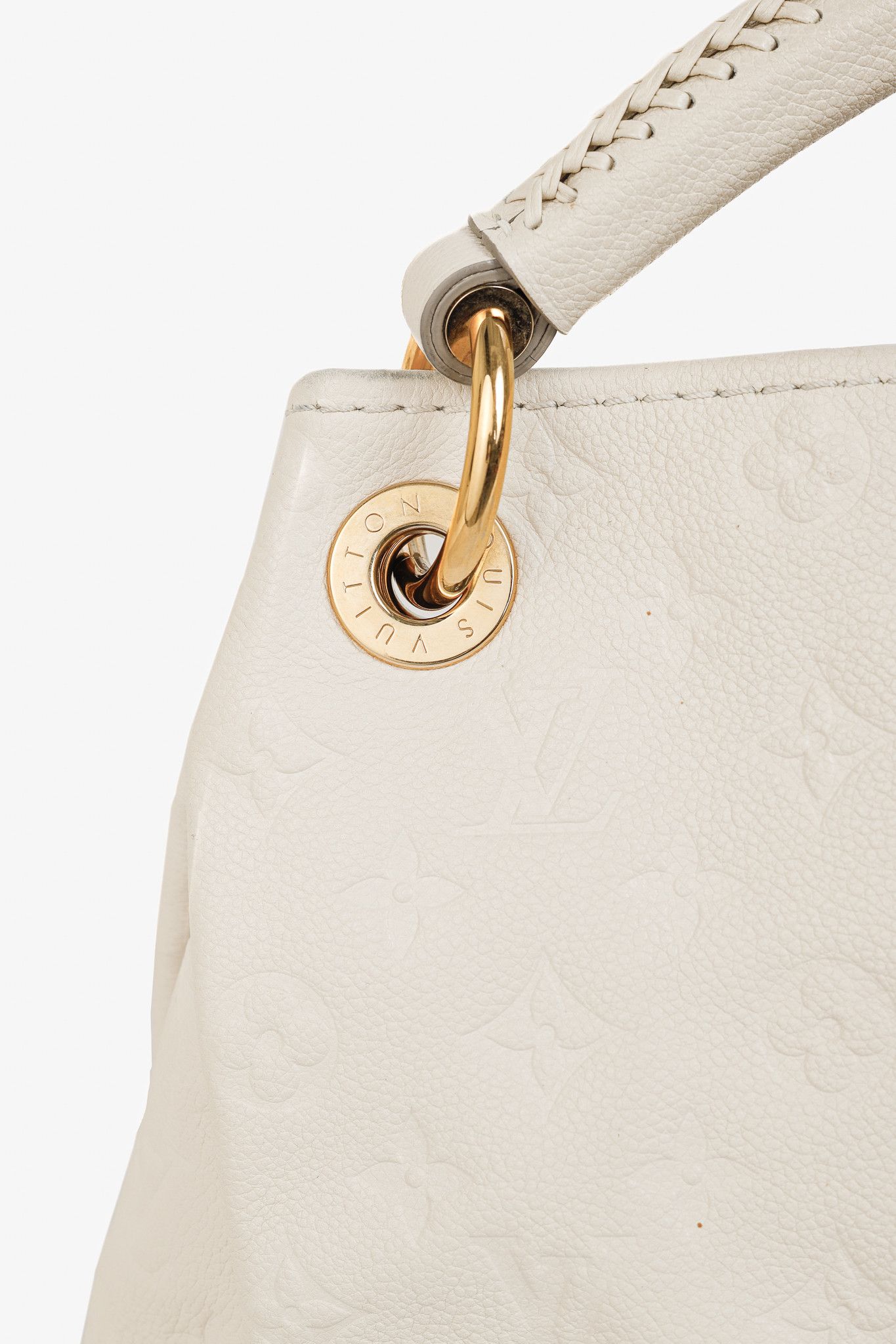 Louis Vuitton Louis Vuitton Artsy MM Creme Empreinte Leather Hobo Bag Size ONE SIZE - 7 Thumbnail