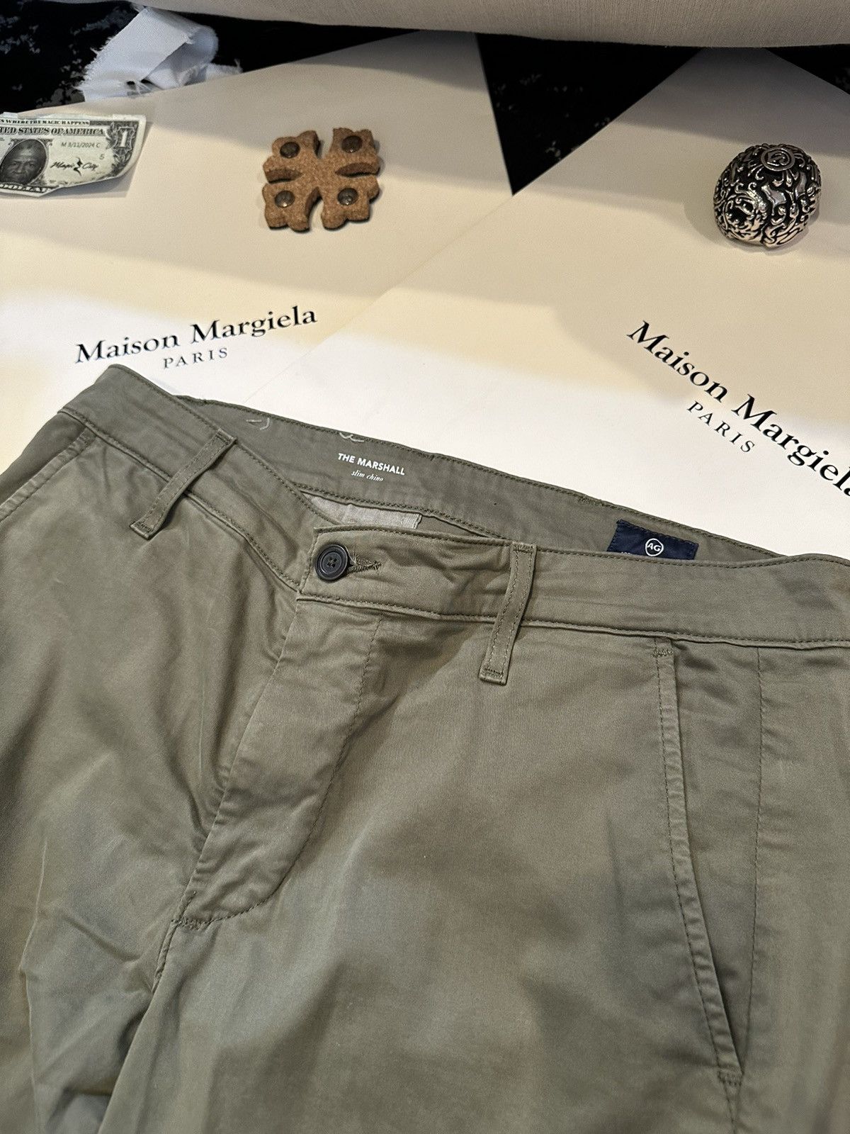 AG Adriano Goldschmied Olive pants AG Size US 31 - 1 Thumbnail