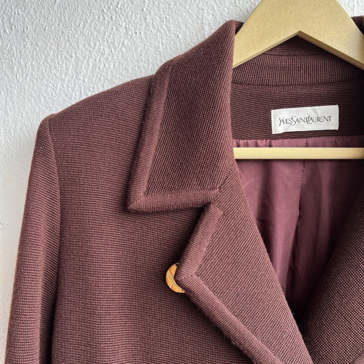 Yves Saint Laurent RARE VINTAGE YVES SAINT LAURENT WOOL DOUBLE BREASTED COAT Size US M / EU 48-50 / 2 - 5 Thumbnail