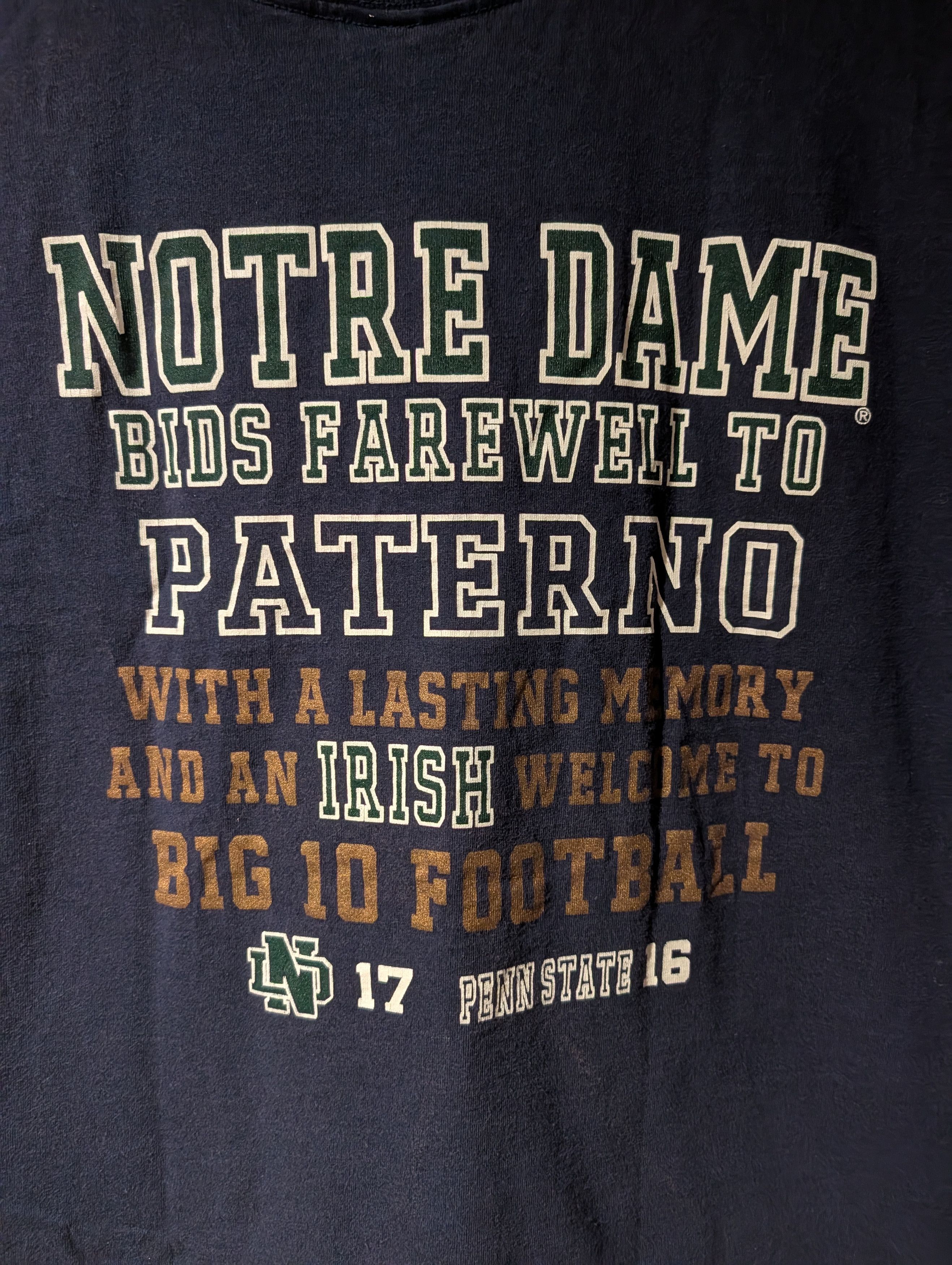NCAA Vintage 92 Notre Dame Snow Bowl Shirt JanSport Penn State Size US XL / EU 56 / 4 - 10 Thumbnail