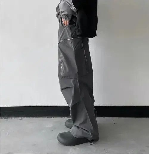 Japanese Brand × Vintage Baggy Cargo Pants Straight Casual Harajuku Y2K Style Pockets Size US 34 / EU 50 - 3 Thumbnail