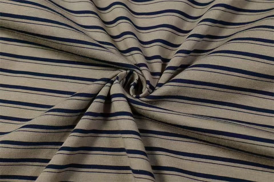 Other Striped Basic Casual Loose Button Neck Long Sleeve Shirt Size US L / EU 52-54 / 3 - 10 Thumbnail