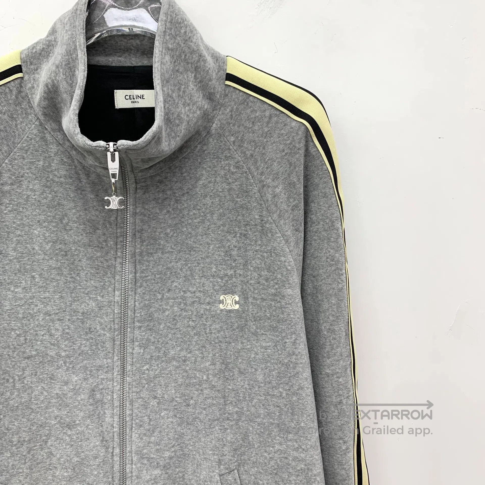 Celine Celine Grey Triumph embroidery wool stand collar zip long- Size US XXL / EU 58 / 5 - 3 Thumbnail