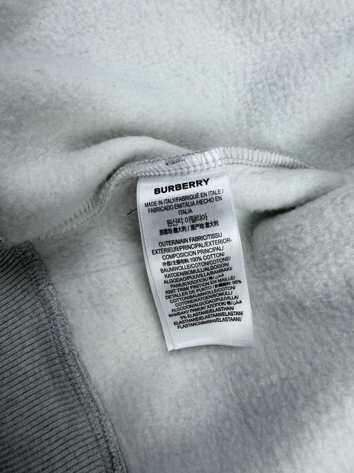 Burberry Burberry Women's Grey Zip Up Hoodie Sweatshirt Size M Size M / US 6-8 / IT 42-44 - 10 Thumbnail
