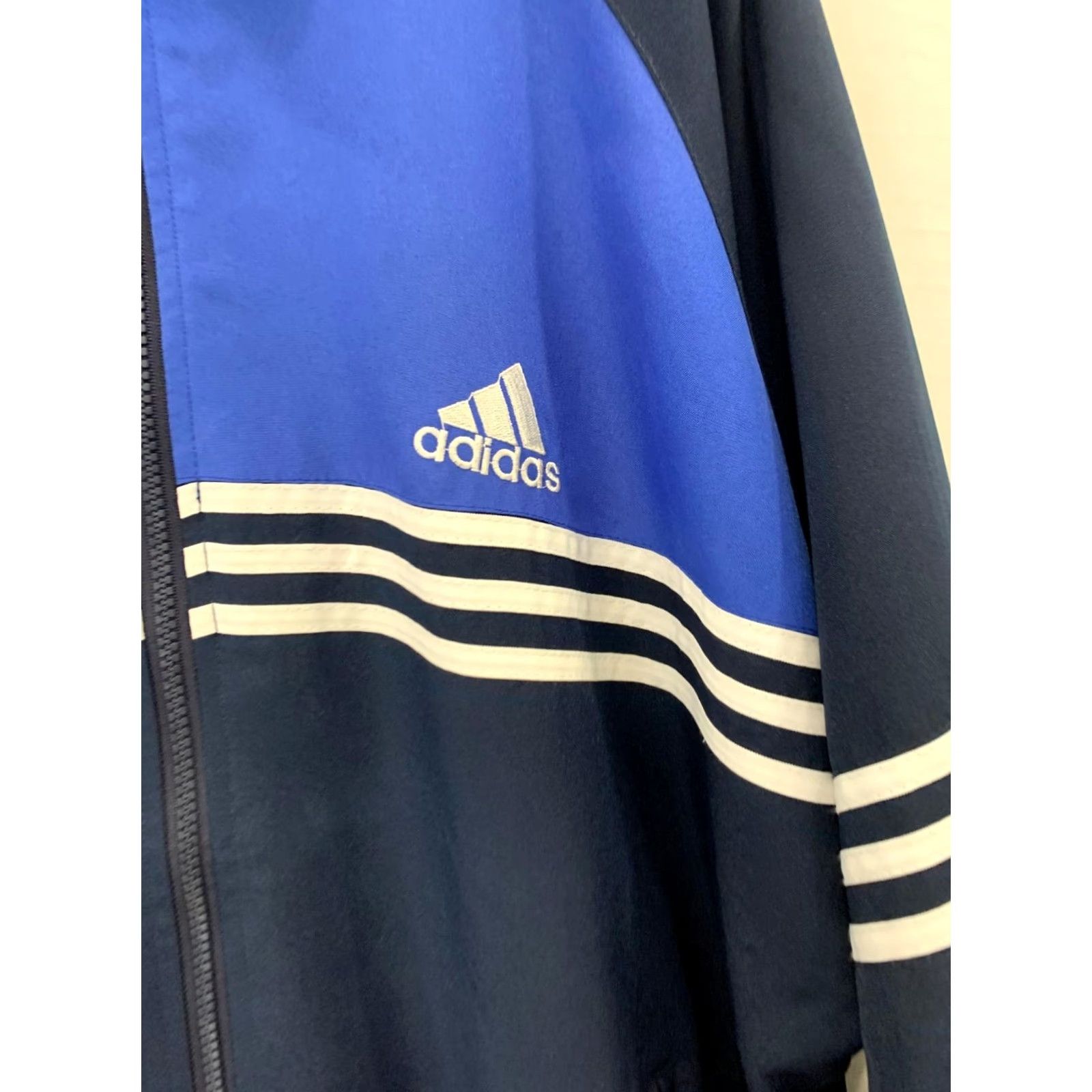 Adidas VINTAGE Adidas Track Jacket XL Navy Blue Royal 3-Stripe Full Zip 90s Adults 2XL Women/Men? Size US XXL / EU 58 / 5 - 7 Thumbnail