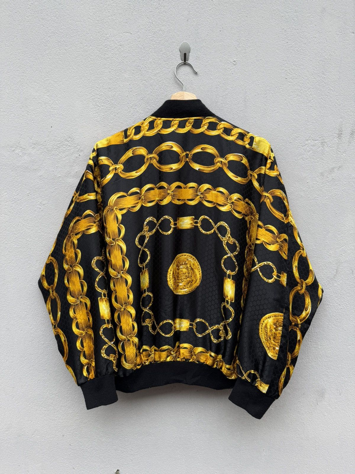 Vintage Vintage UNBRAND Silk Reversible Bomber Jacket Like Hermes Size US L / EU 52-54 / 3 - 2 Thumbnail