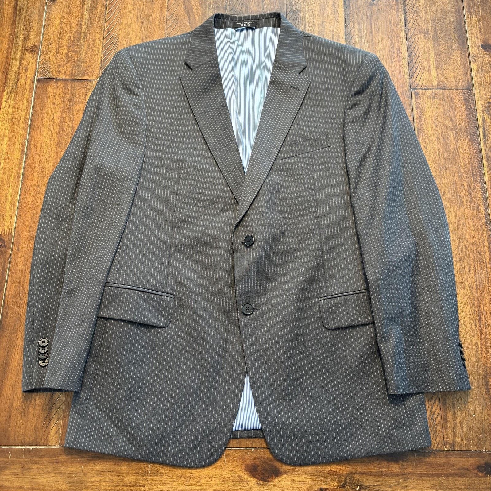 Tommy Hilfiger Tommy Hilfiger Suit Jacket 42S Pinstripe Wool Blazer Short Size 42S - 2 Thumbnail