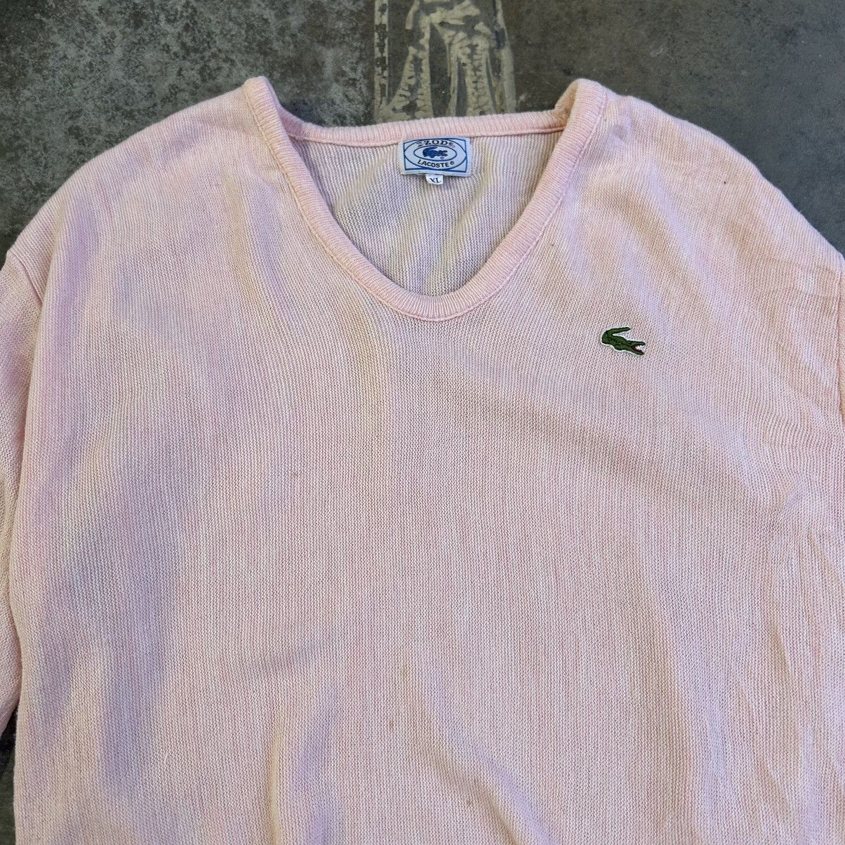 Izod × Lacoste × Vintage 80s Izod Lacoste, pink pullover sweater. Size US XL / EU 56 / 4 - 2 Thumbnail