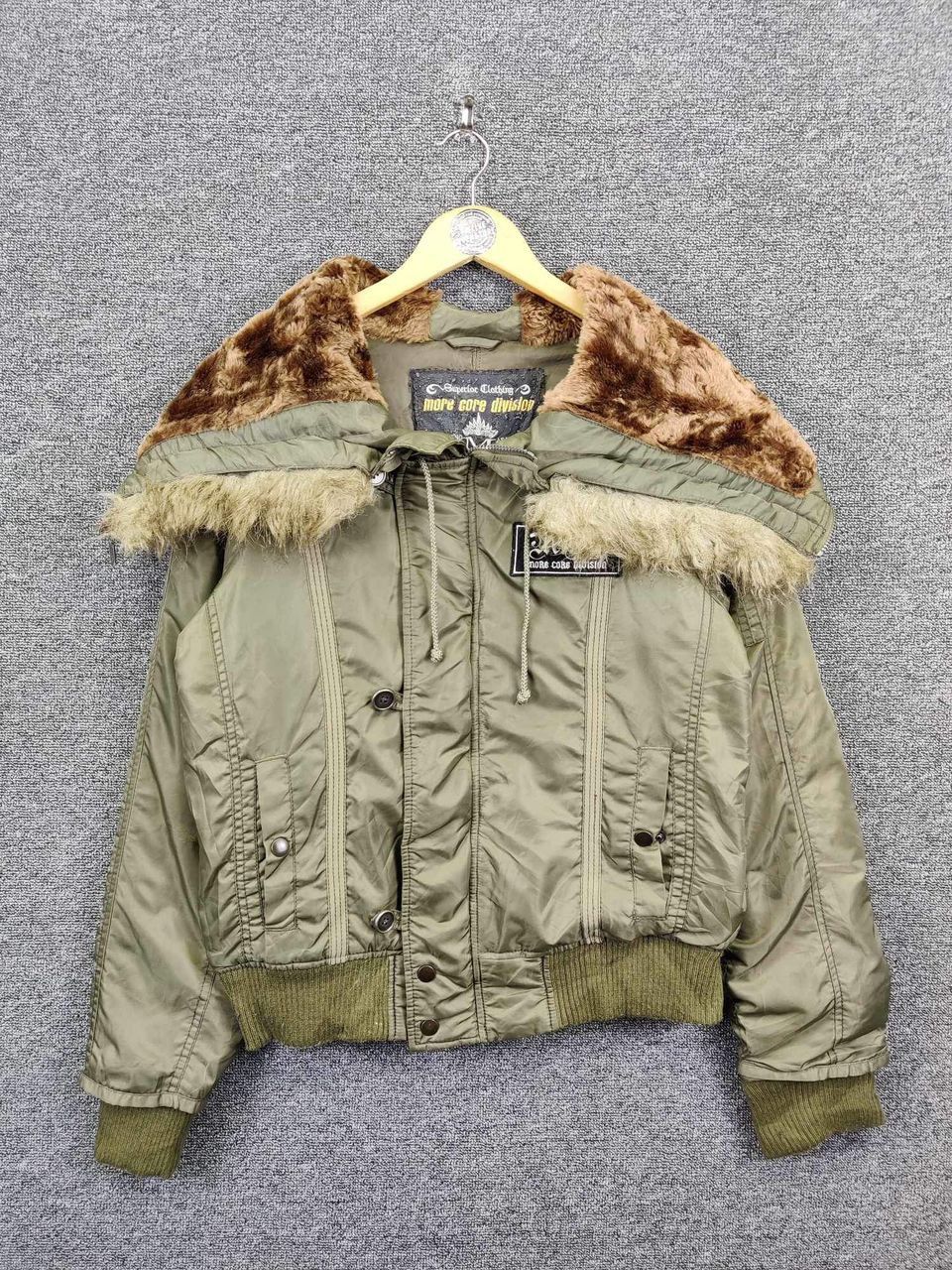 Vintage More Core Division N-2B Military Bomber Fur Jacket