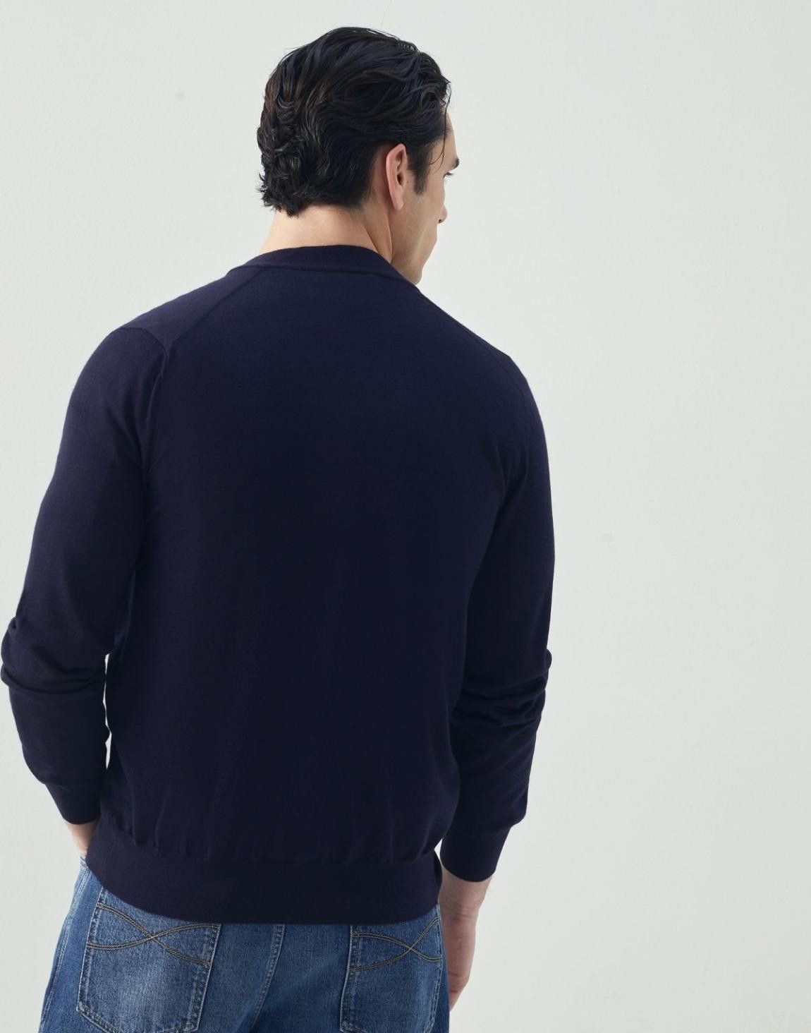 Brunello Cucinelli o1w1db10924 Cardigan in Navy Size US XS / EU 42 / 0 - 2 Thumbnail