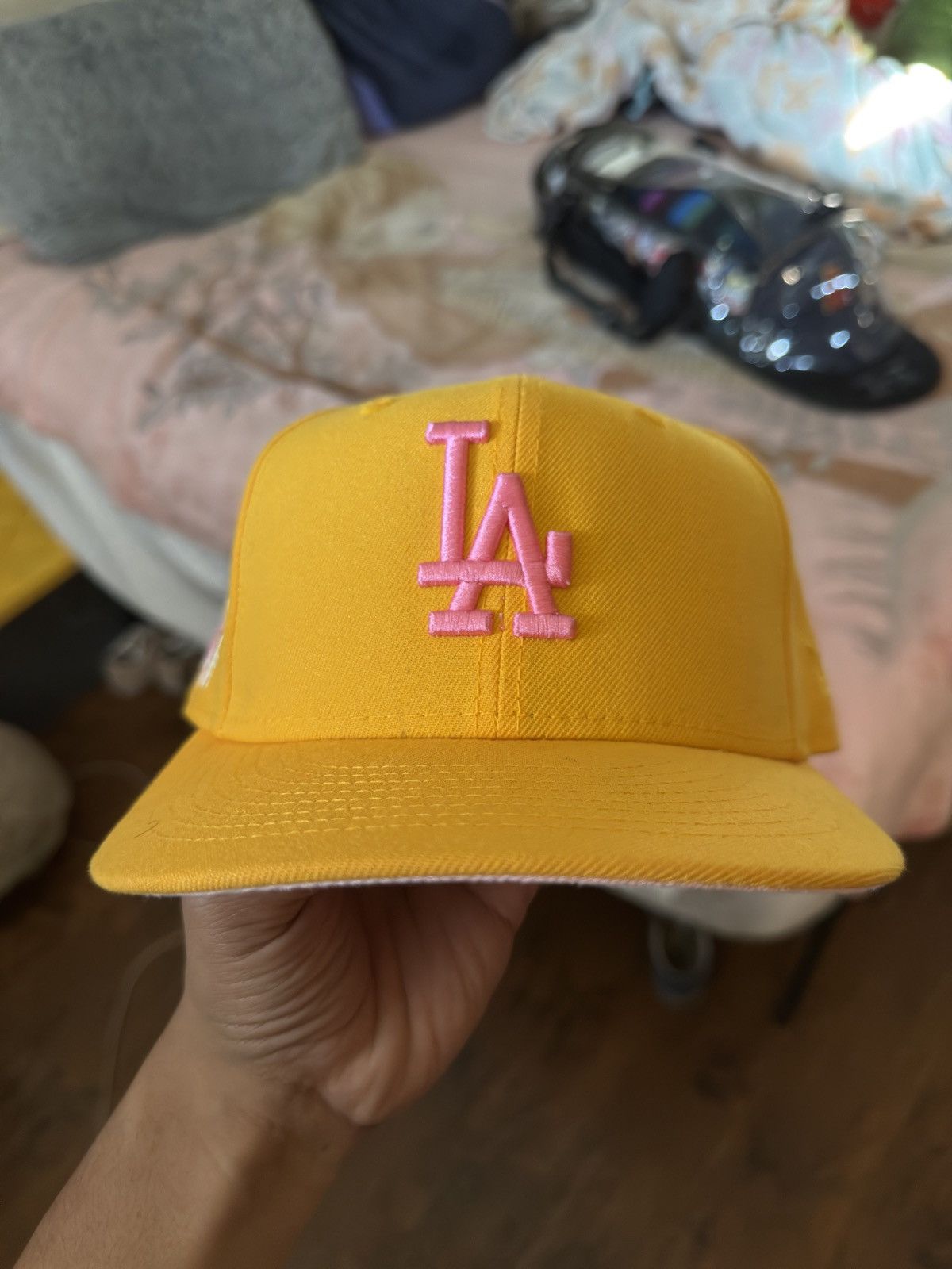 New Era Hat club pink lemonade Dodgers 7 5/8 Size ONE SIZE - 1 Thumbnail