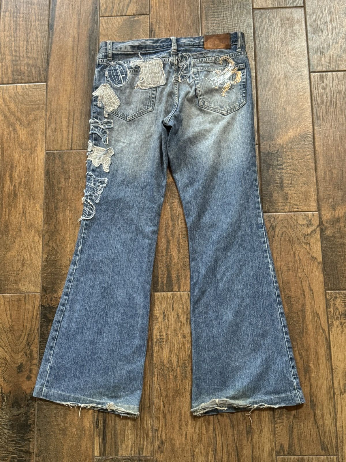 Japanese Brand Tornado mart spell out flared denim Size US 31 - 2 Thumbnail