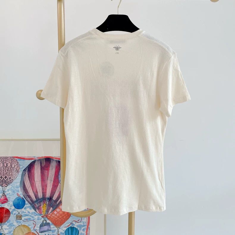 Dior Dior Beige printed T-shirt 2504-Nextarrow Size XS / US 0-2 / IT 36-38 - 2 Thumbnail