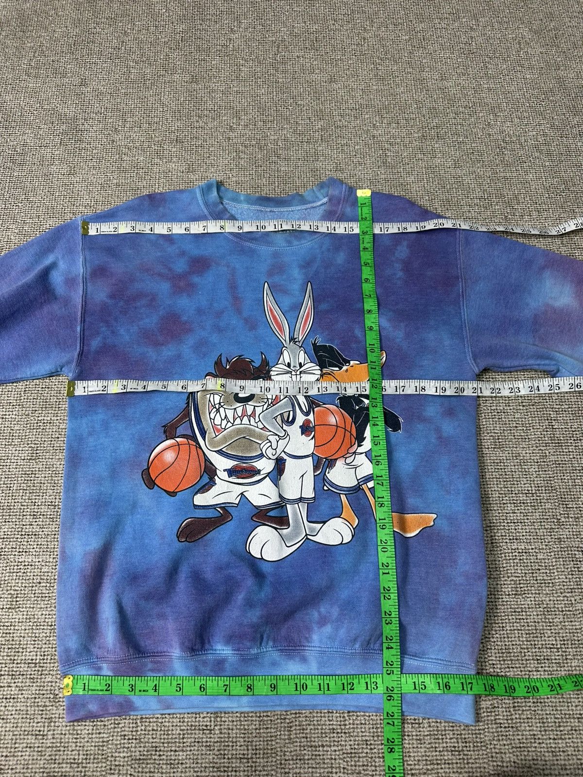 Vintage Vintage Space Jam Tazmania Back Heat Tye Dye Crewneck Z387 Size US S / EU 44-46 / 1 - 7 Thumbnail