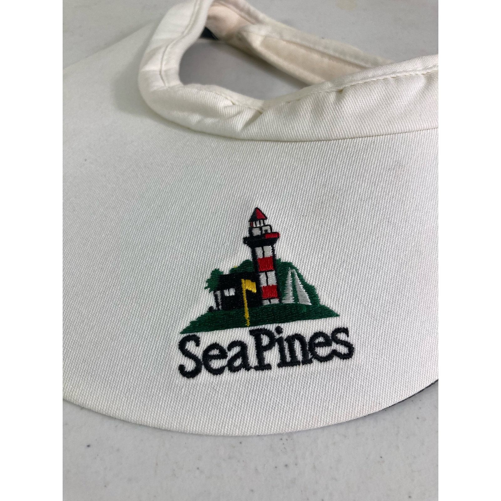 Vintage VTG Sea Pines Resort Hilton Head Golf Visor Hat White Size ONE SIZE - 3 Thumbnail