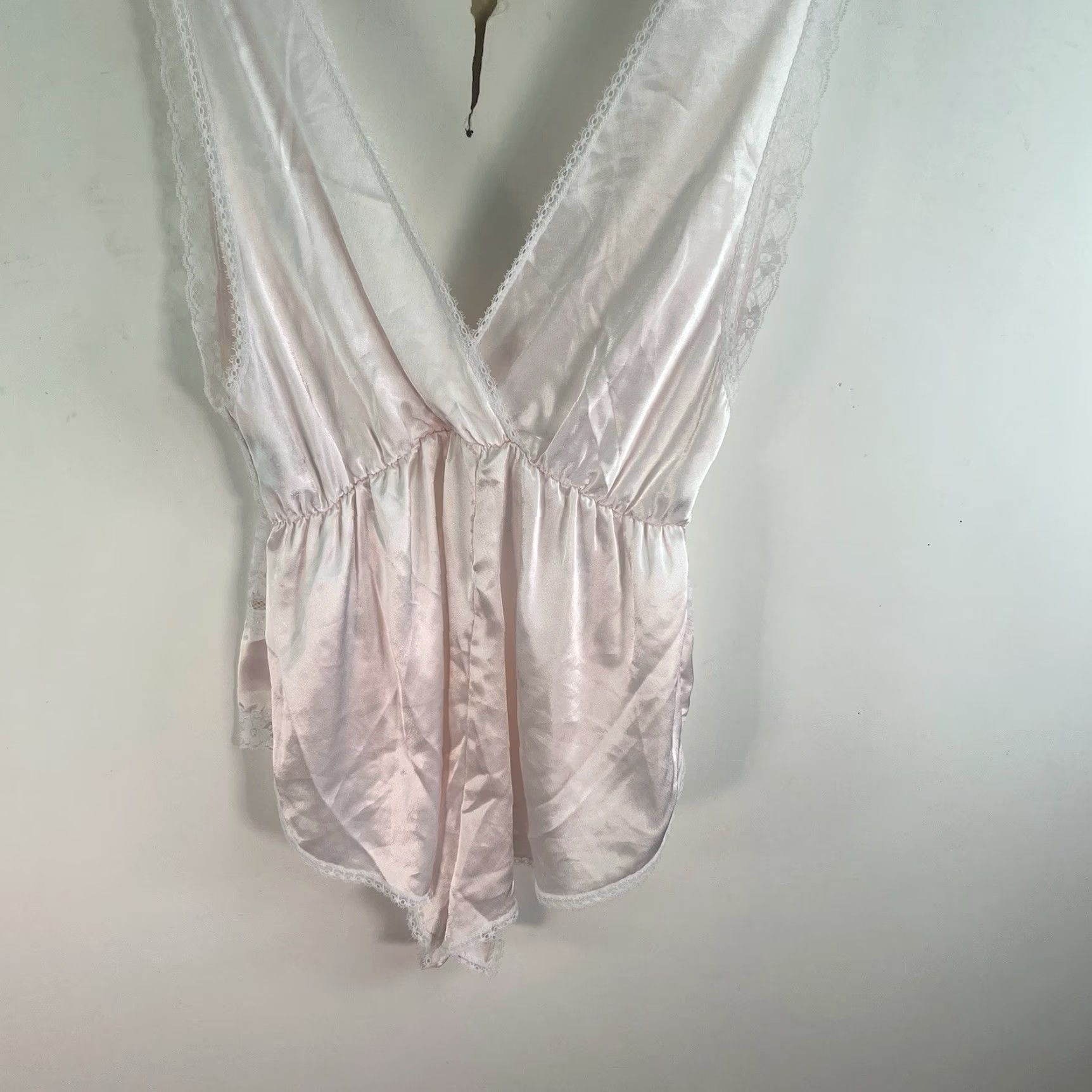 Vintage VINTAGE Nicole Pale Pink 80's Teddy Bodysuit Lingerie M Pink 1980s Women's US Made Nightwear Sleeveless Bodysuit Womens M Size M / US 6-8 / IT 42-44 - 5 Thumbnail