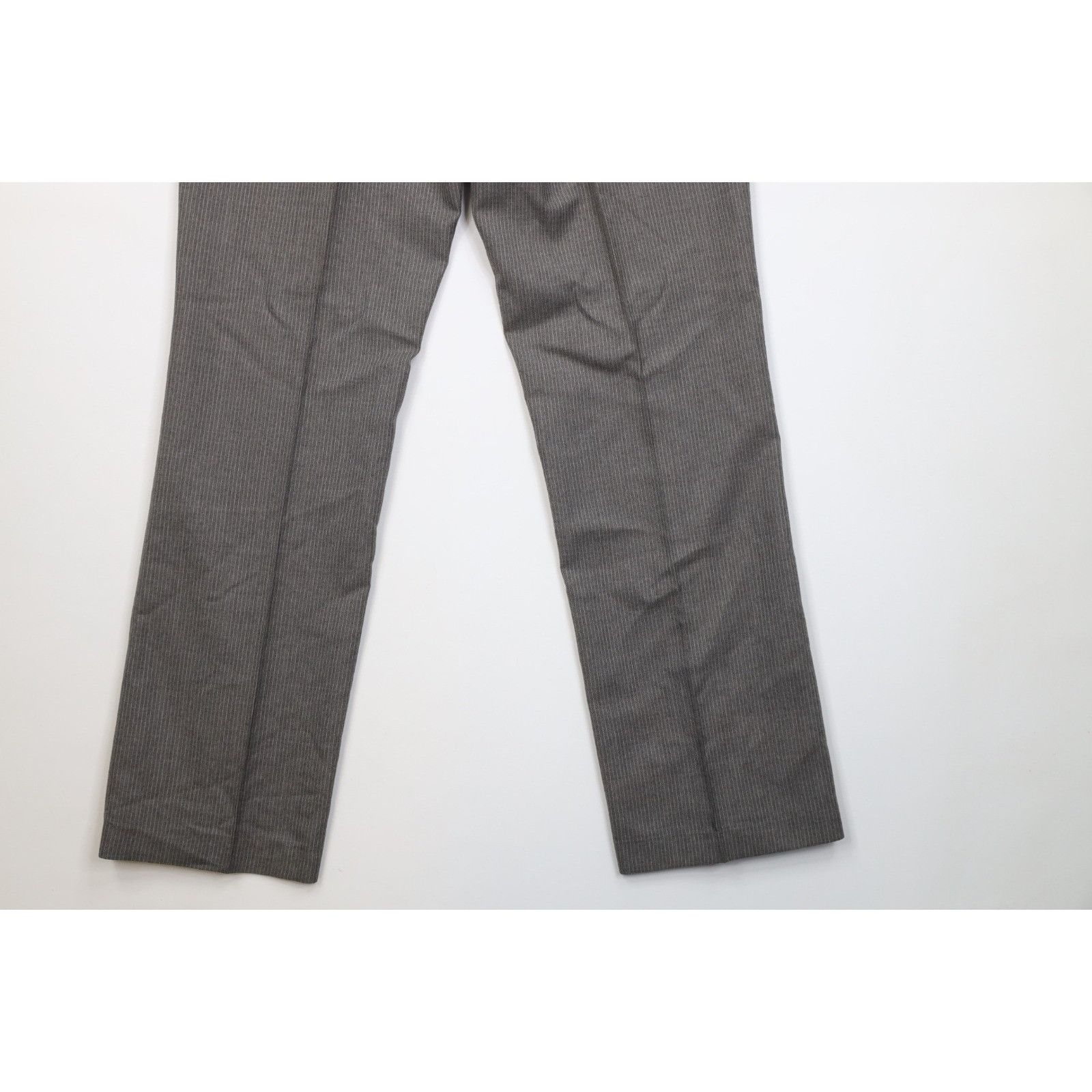 Vintage Vintage 70s Wool Pinstriped 2 Piece Suit Wedding Gray Size 44L - 20 Thumbnail