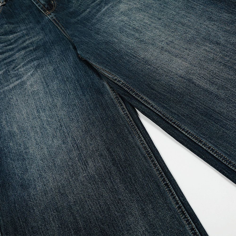 Jean American washed distressed wide-leg loose straight jeans Size US 32 / EU 48 - 3 Thumbnail