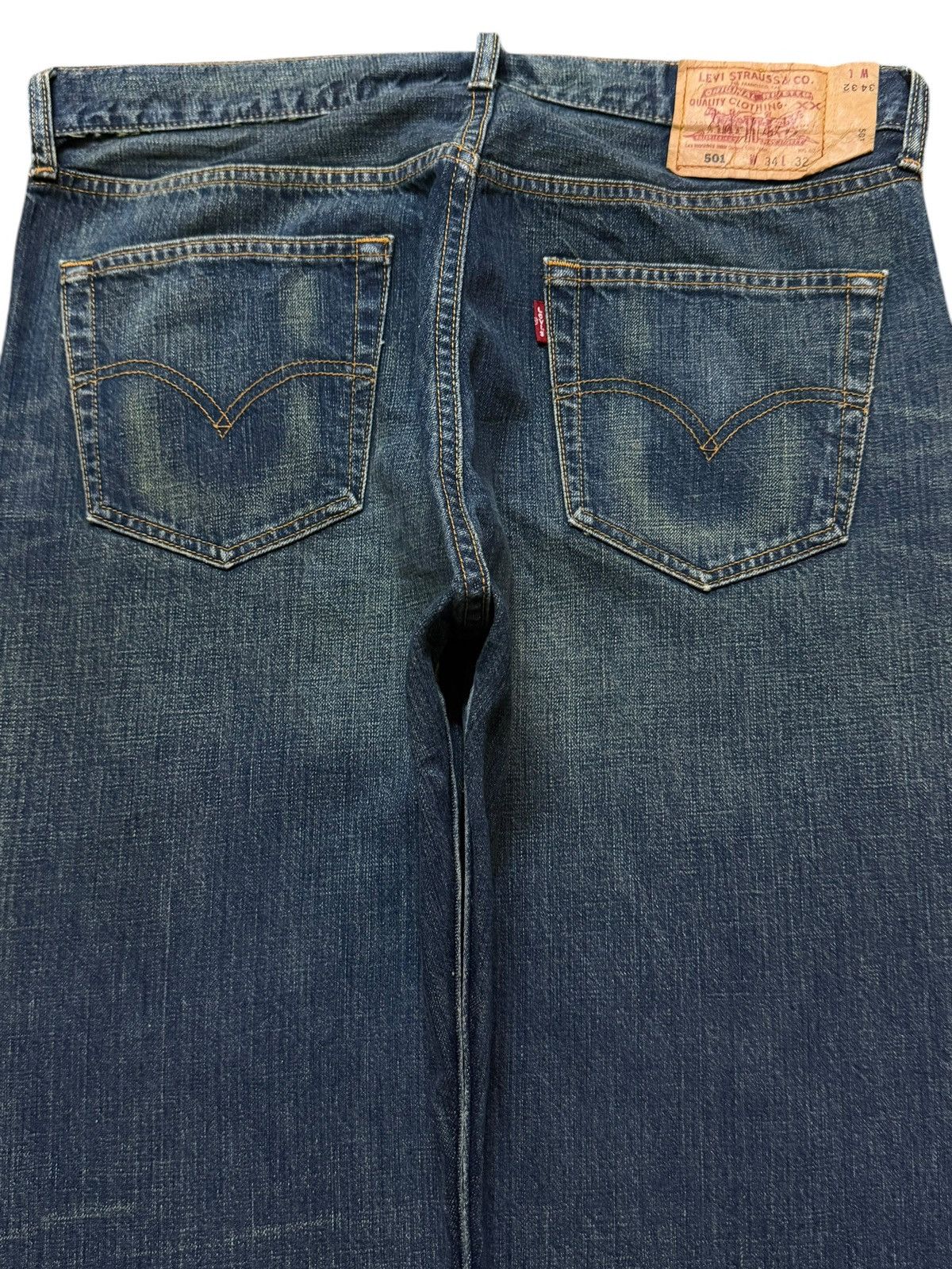 Levi's Vintage 90s Levis 501 Faded Whisker Wide Leg Baggy Jeans Size US 34 / EU 50 - 4 Thumbnail