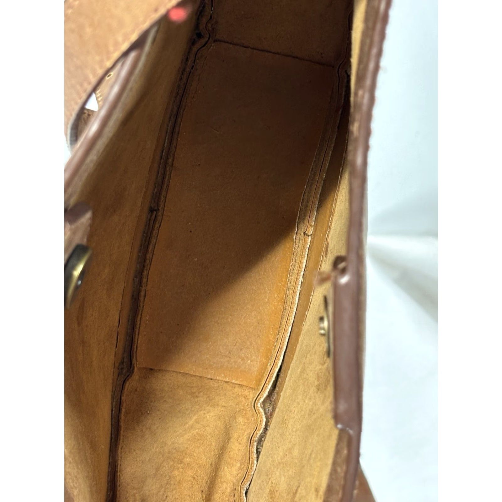 Vintage ABLE Cecilia Crossbody Purse Bag Brown Leather Adjustable READ Size ONE SIZE - 6 Thumbnail