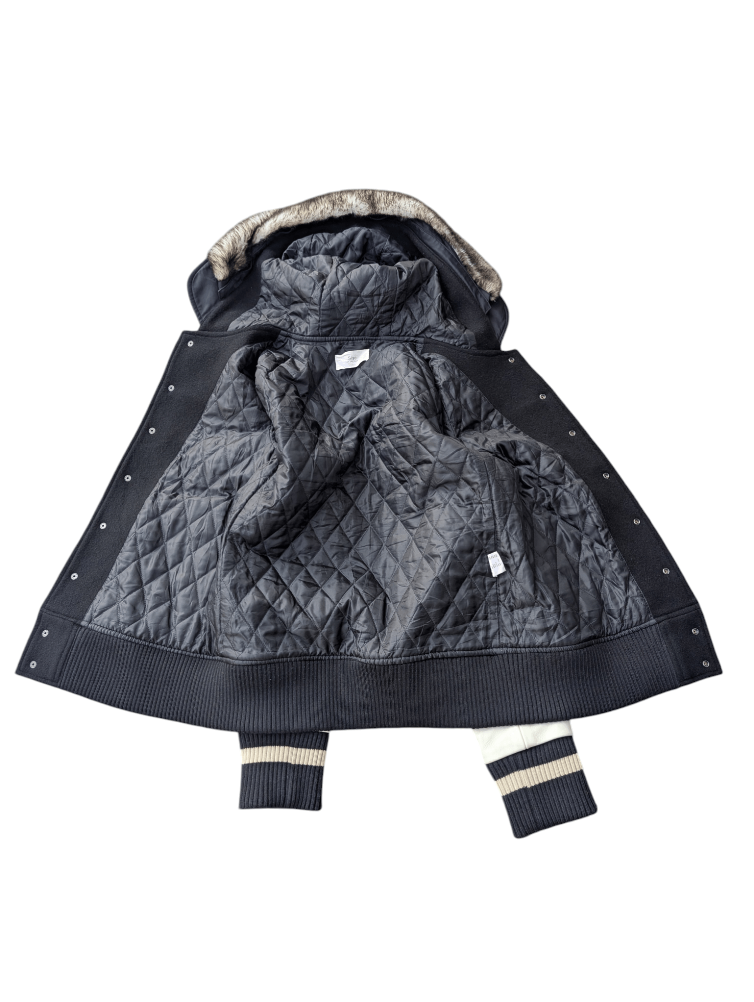 Japanese Brand 2011A/W Sise Varsity Leather Sleeve Crest Logo Jacket Size US M / EU 48-50 / 2 - 10 Thumbnail