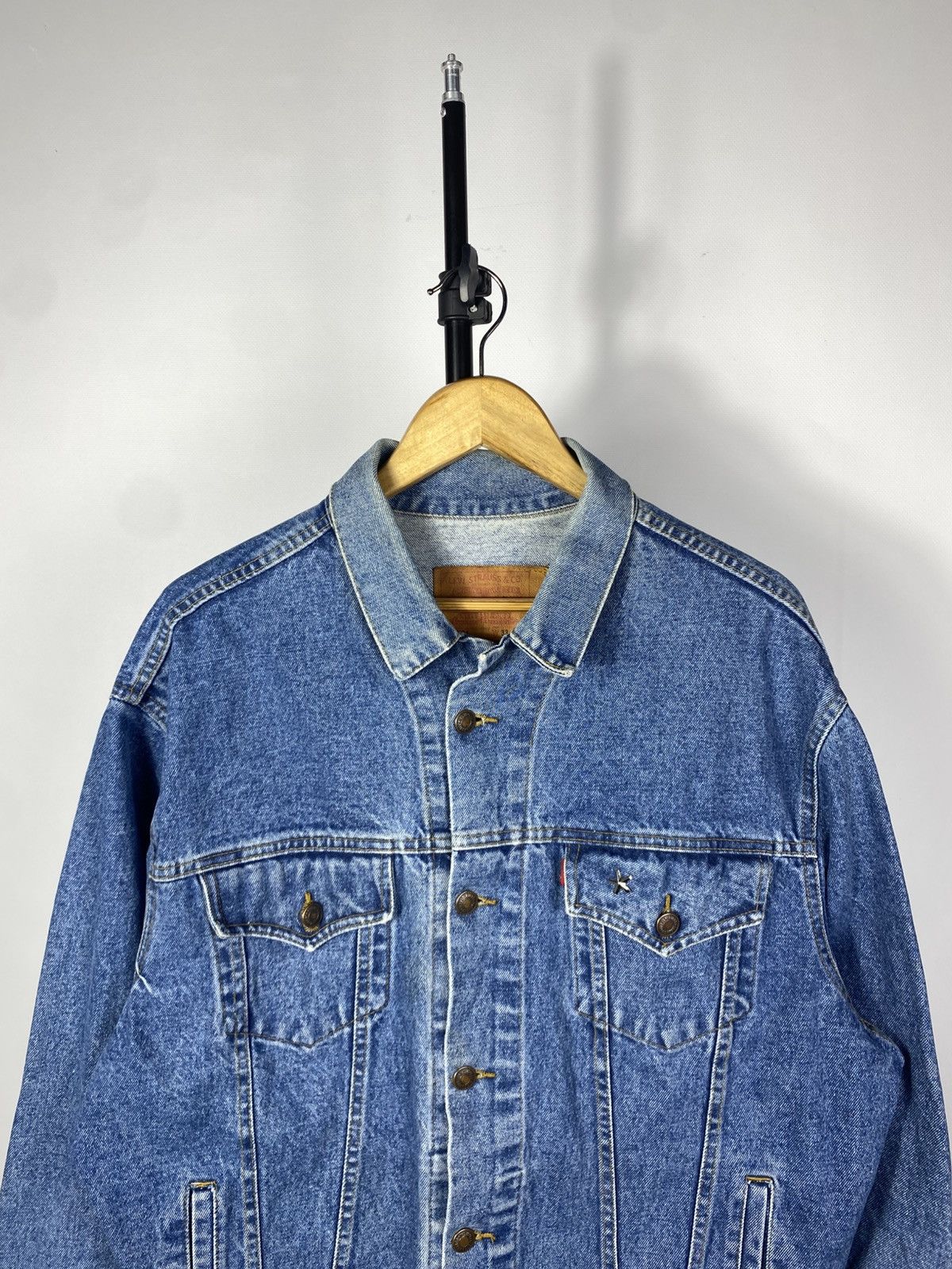 Levi's × Levi's Vintage Clothing × Vintage Vtg Levis USA Reworked 501 Pants Trucker Denim Jacket Size US M / EU 48-50 / 2 - 2 Thumbnail