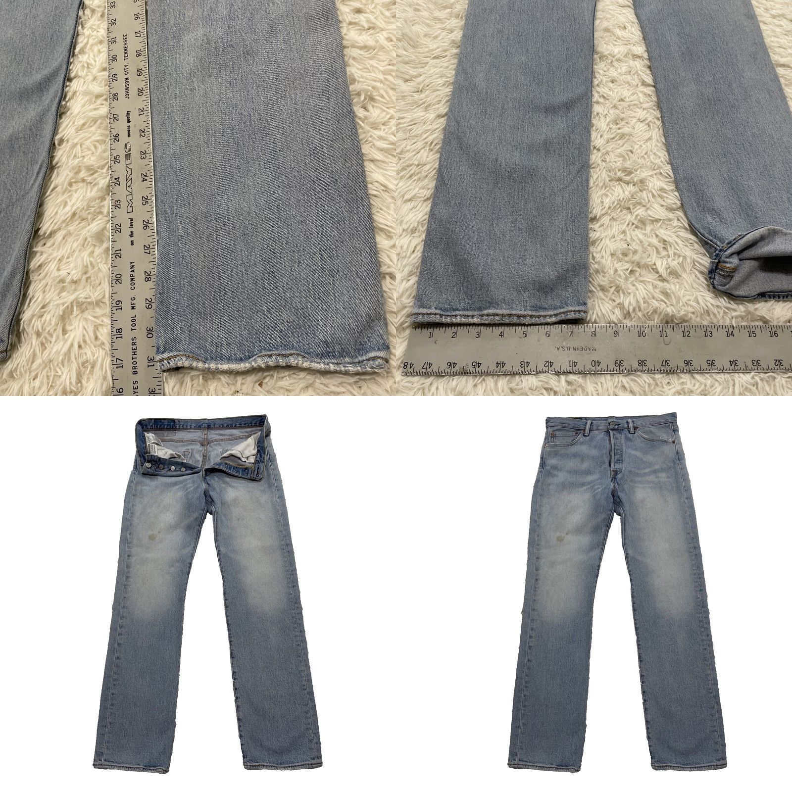 Levi's VINTAGE Levi's 501xx Jeans Men 31x32 Light Blue Rivet Fly 501 xx Y2k Grunge Premium Denim Jeans Mens Regular 31 Blue 501 Series Size US 31 - 9 Thumbnail