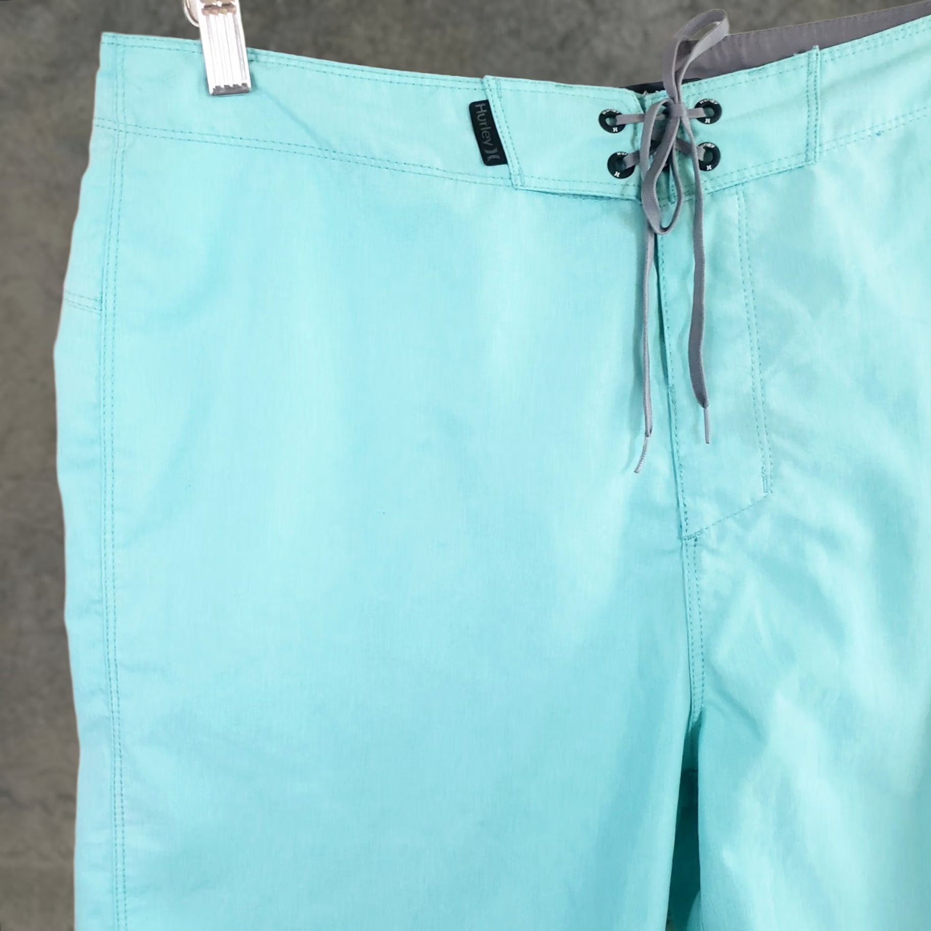 Hurley Hurley Board Shorts Mens 34 Blue Aqua Quick Dry Pocket Surf Beach Laundry Lightweight Pocket Back Drawstring Regular 34 Mens Size US 34 / EU 50 - 1 Thumbnail