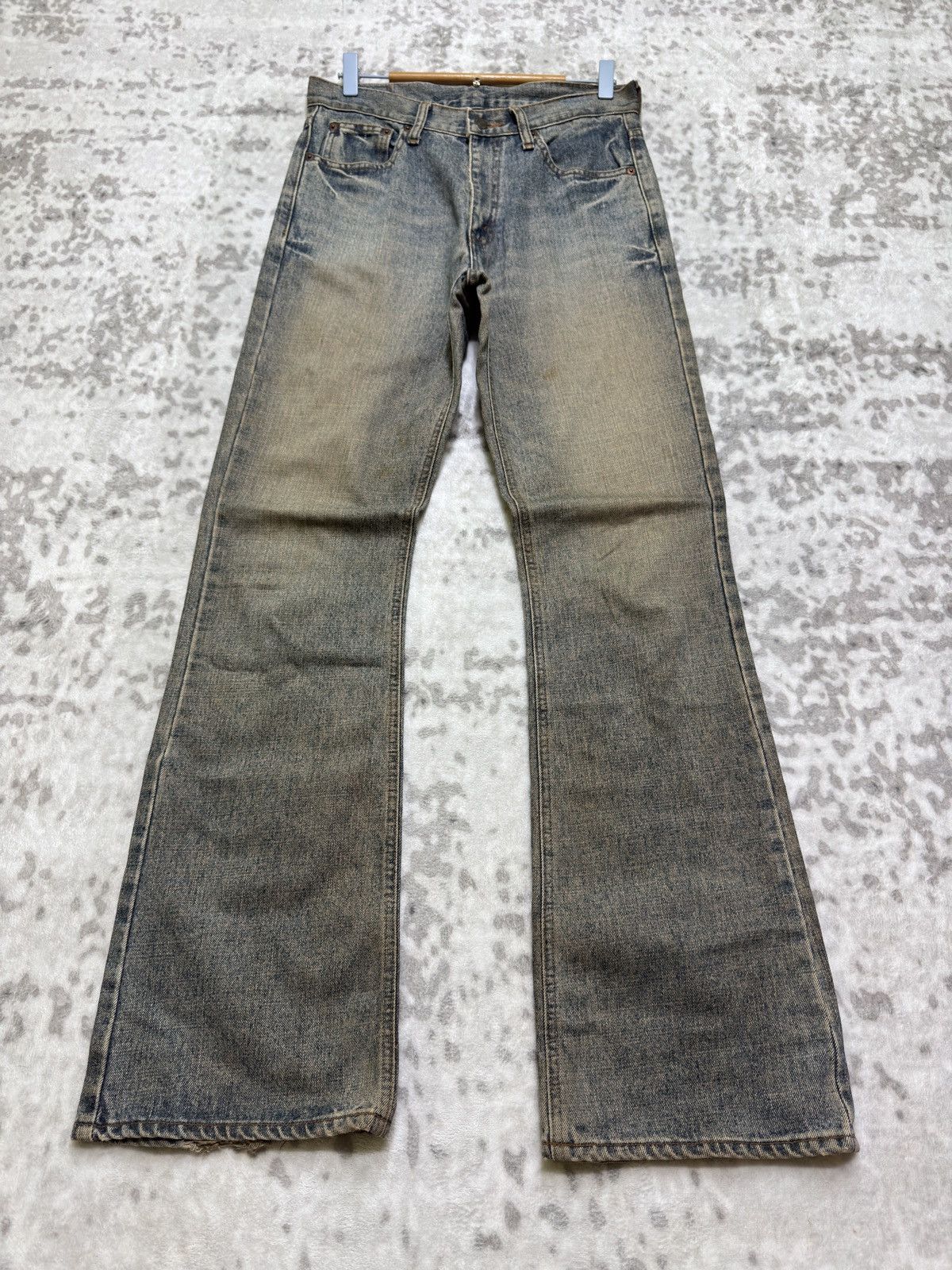 Japanese Brand Flared BOBSON COMPANY Stone Wash Bootcut Denim Size US 29 - 1 Thumbnail