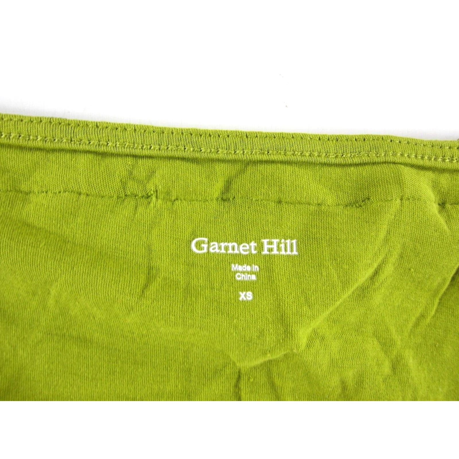 Vintage Garnet Hill Lime Green Cotton Long Sleeve Round Neck T-Shirt Blouse XS Size XS / US 0-2 / IT 36-38 - 3 Thumbnail
