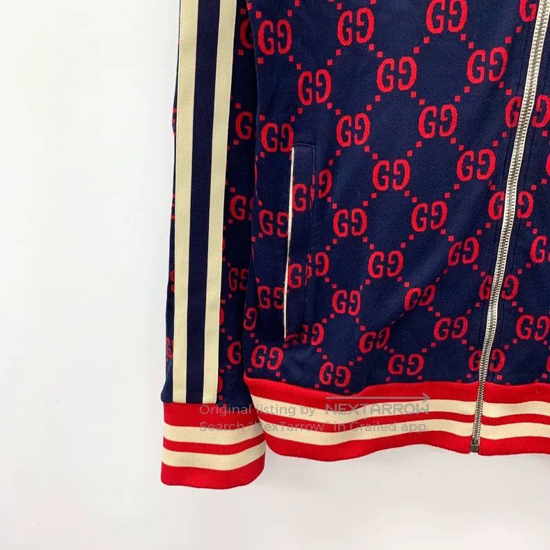 Gucci Gucci Colour block side stripe logo jacquard full print co Size US XXL / EU 58 / 5 - 4 Thumbnail