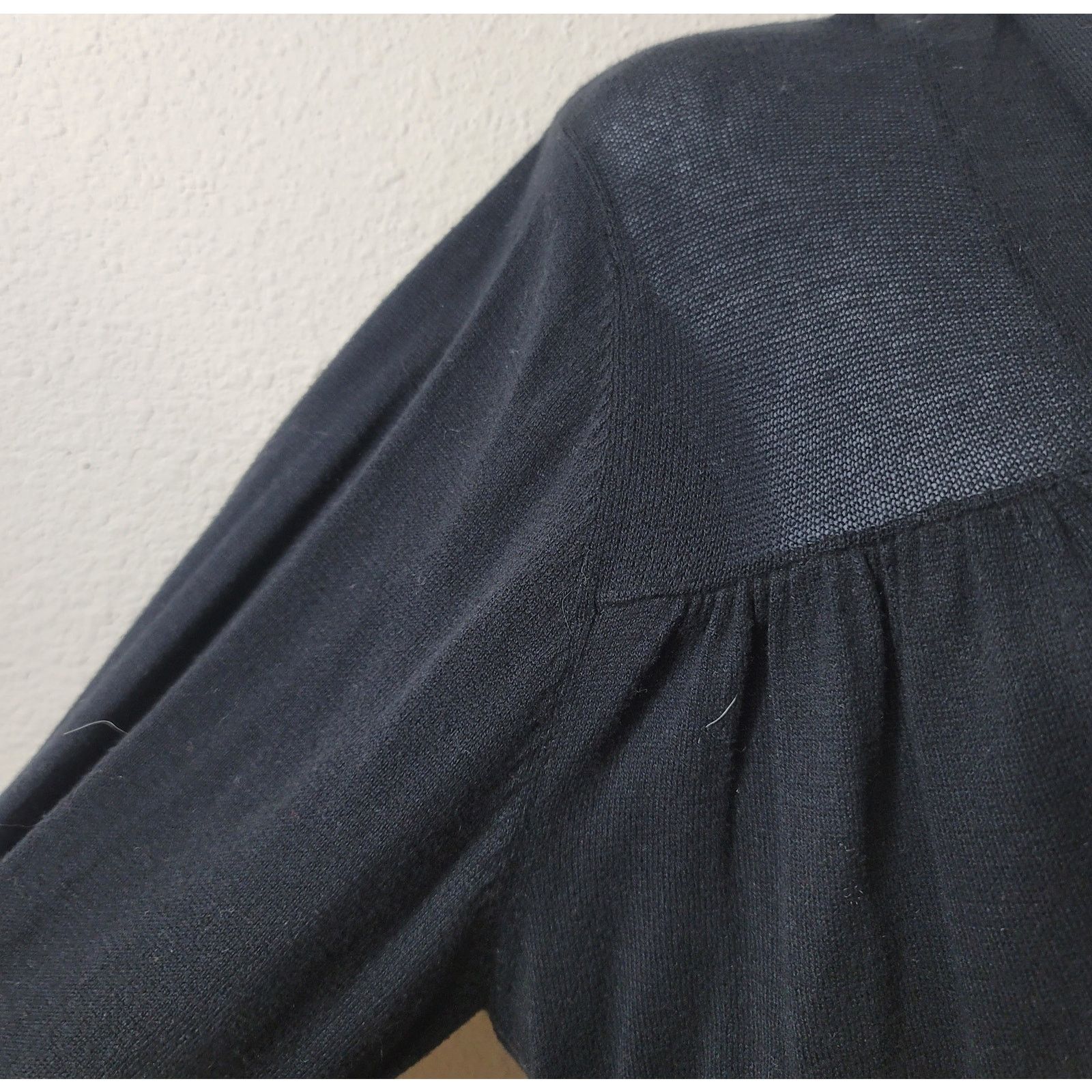 Other Lane Bryant Black Knitted Open Front Cardigan 14 16 Size XL / US 12-14 / IT 48-50 - 6 Thumbnail