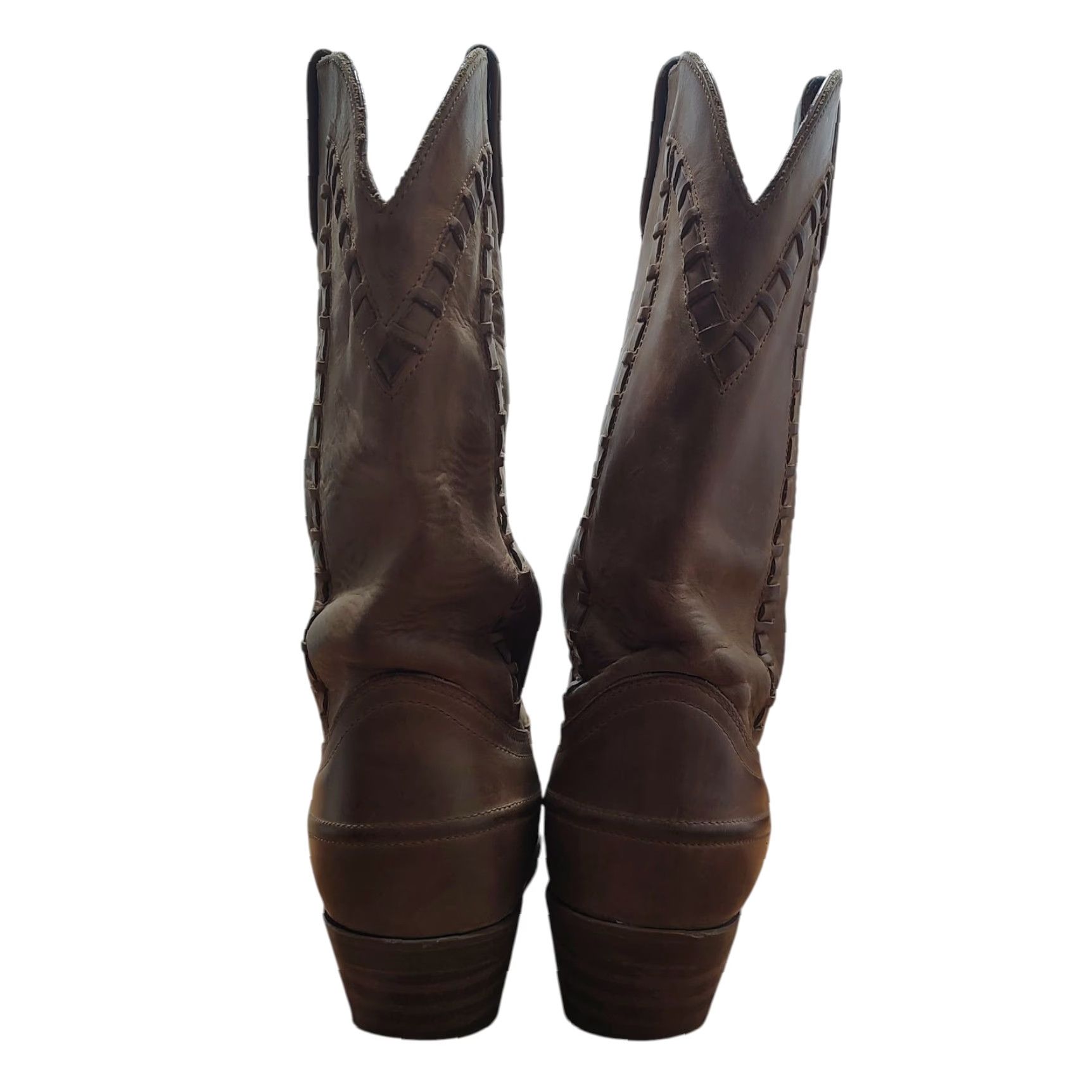 Durango VINTAGE Durango Western Cowboy Boots Mens 9.5 M Weave Square Toe Leather Boots RD5012 Size US 10 / EU 43 - 6 Thumbnail