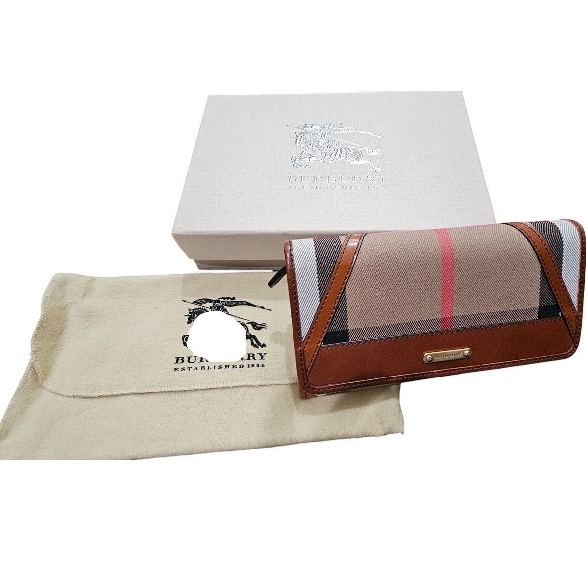 Louis Vuitton Burberry House Check Fabric & Leather Leighton Wallet Size ONE SIZE - 5 Thumbnail