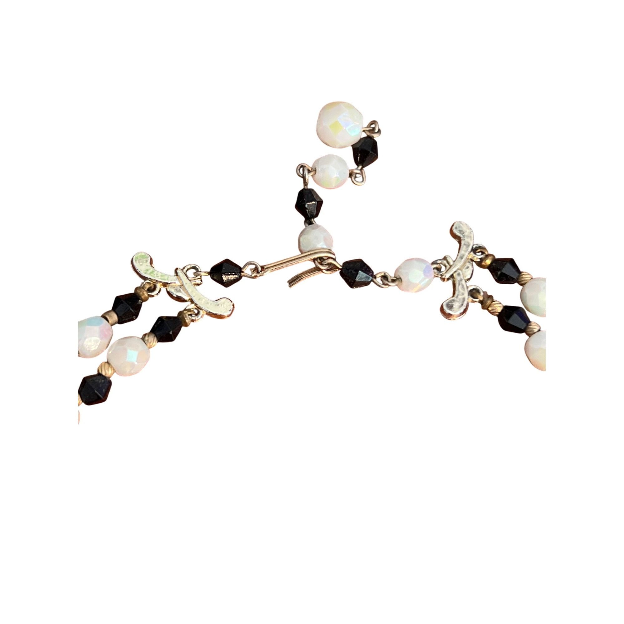 Other Vintage Black White Faceted Star Cluster Necklace Iridescent Size ONE SIZE - 5 Thumbnail