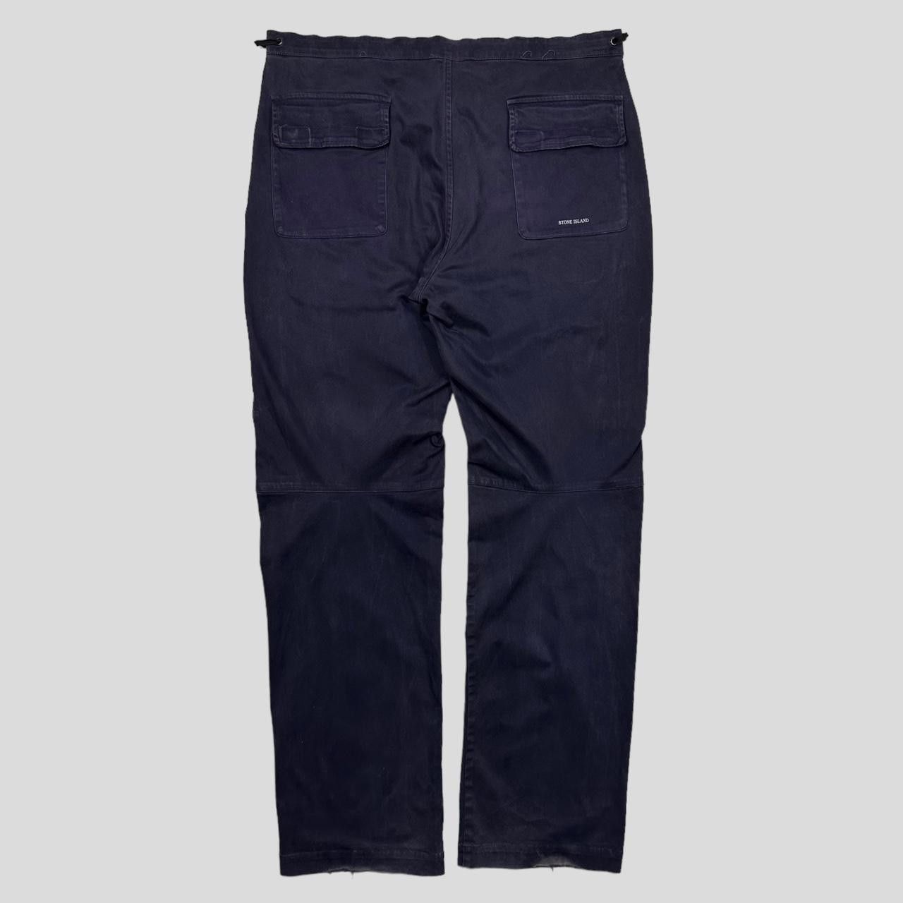 image of Stone Island Aw04 Heavy Cotton Logo Carpenter Trousers 36-40 in Navy, Men's (Size 38)