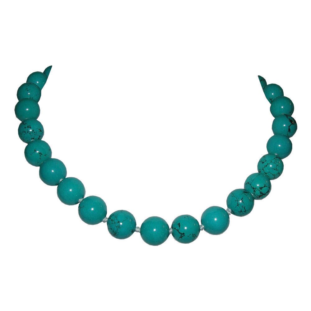 Designer Turquoise Medium Beaded Princess Necklace Size ONE SIZE - 1 Thumbnail
