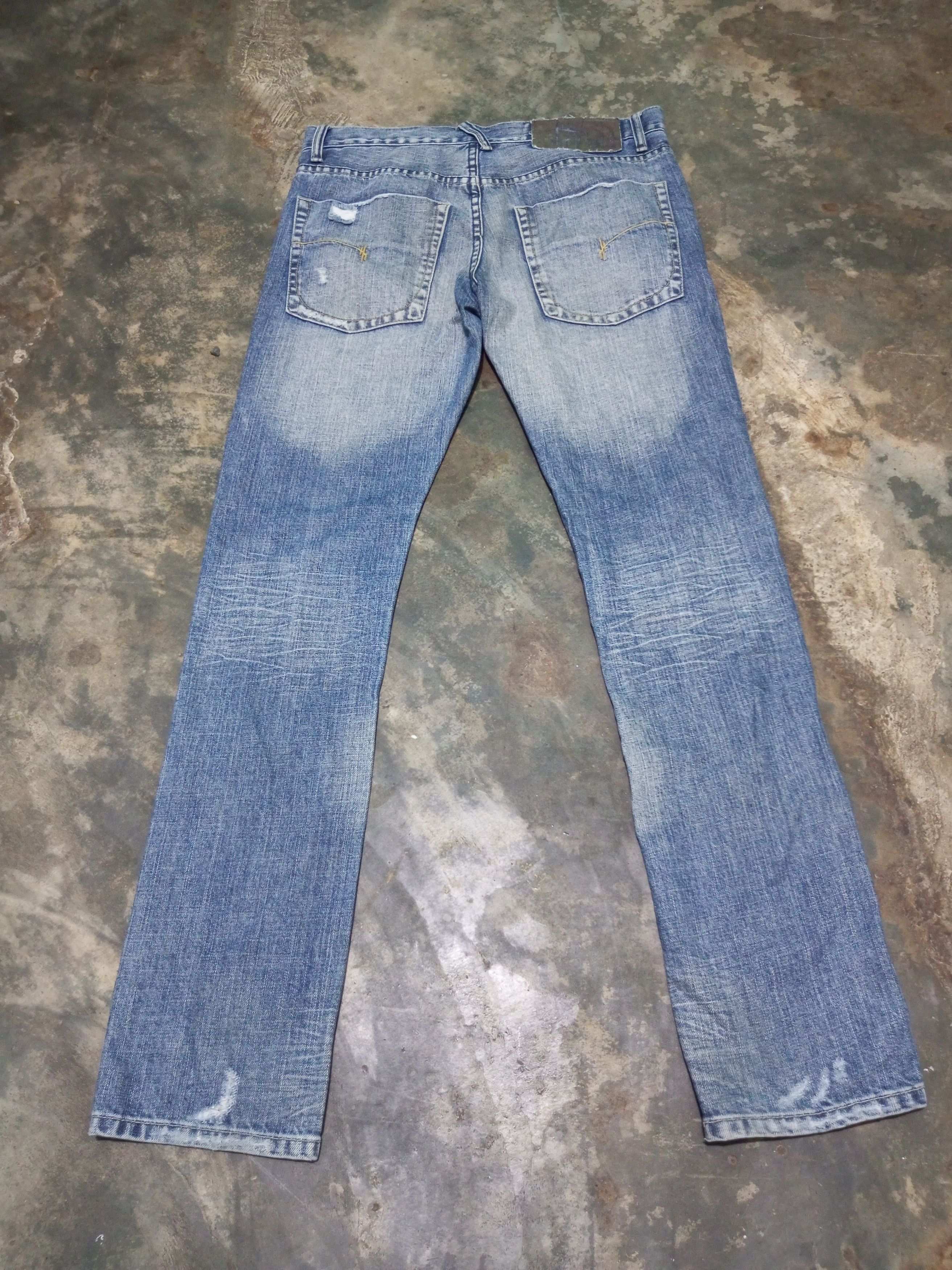 20471120 Vintage Trinity button zip distressed denim Size US 32 / EU 48 - 2 Thumbnail