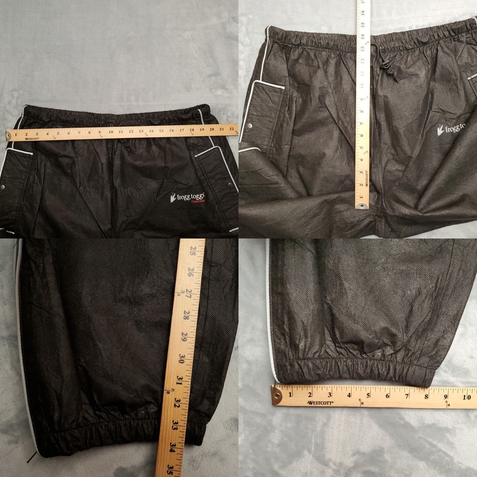 Vintage VINTAGE Frogg Toggs Pants Mens XL Waterproof Rain Gear FT1032-01 Outdoor Outerwear Size US 36 / EU 52 - 9 Thumbnail