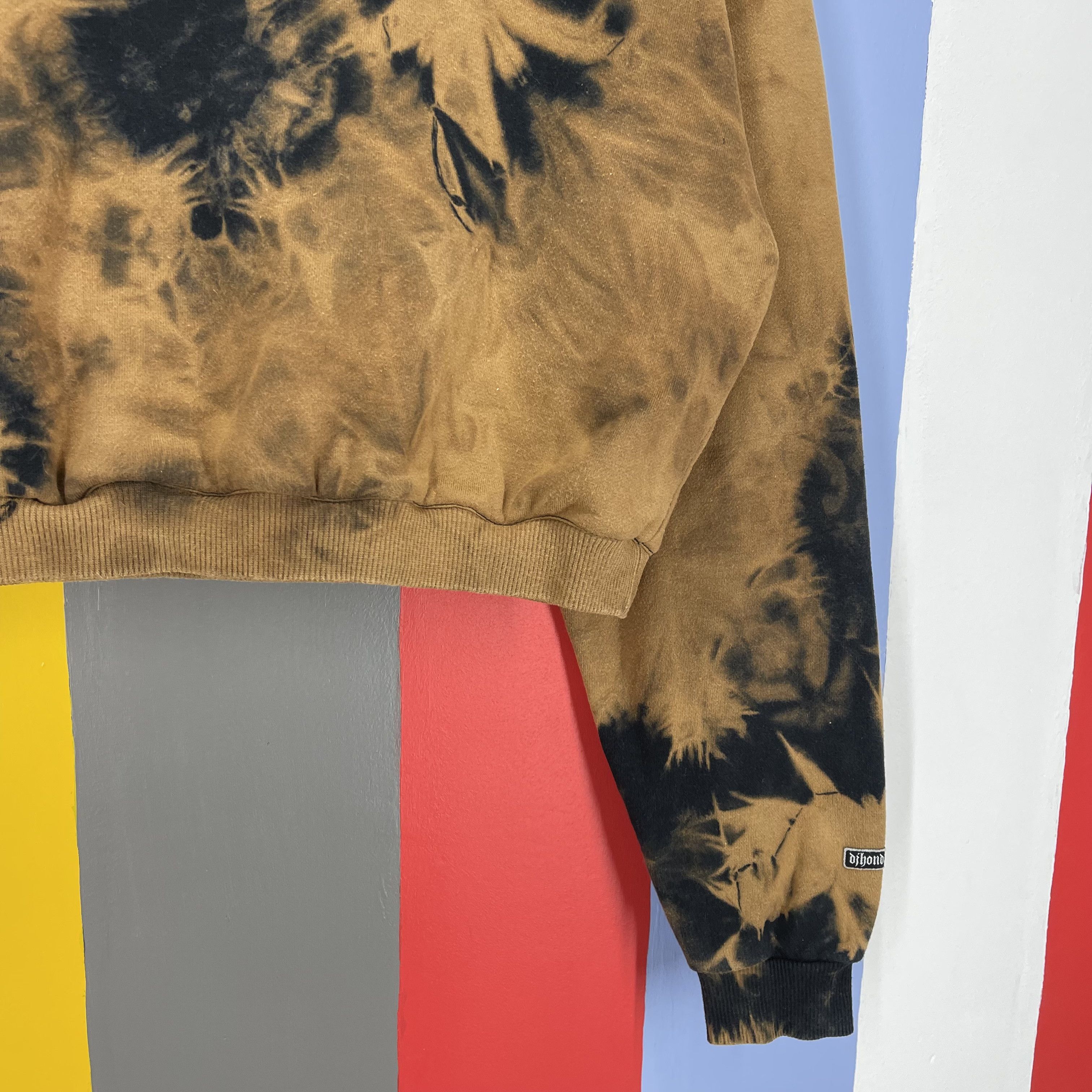 Japanese Brand DJ HONDA Crop Sweatshirt Acid Wash #1269/AR Size M / US 6-8 / IT 42-44 - 7 Thumbnail
