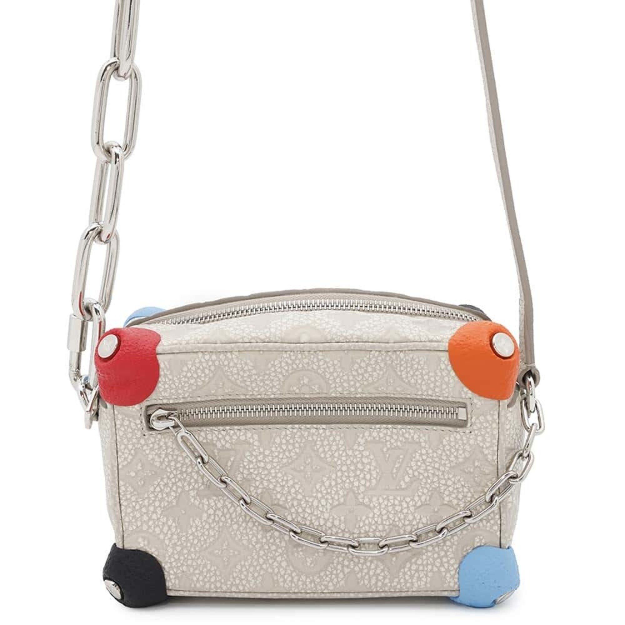 Louis Vuitton Shoulder Bag Monogram Taurillon Mini Soft Trunk Climbing M81606 in Grey, Women's