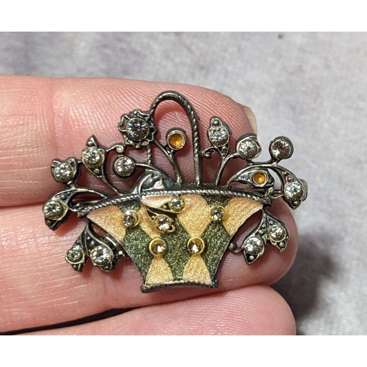 Other Vintage Catherine Popesco France Flower Basket Brooch Size ONE SIZE - 7 Thumbnail