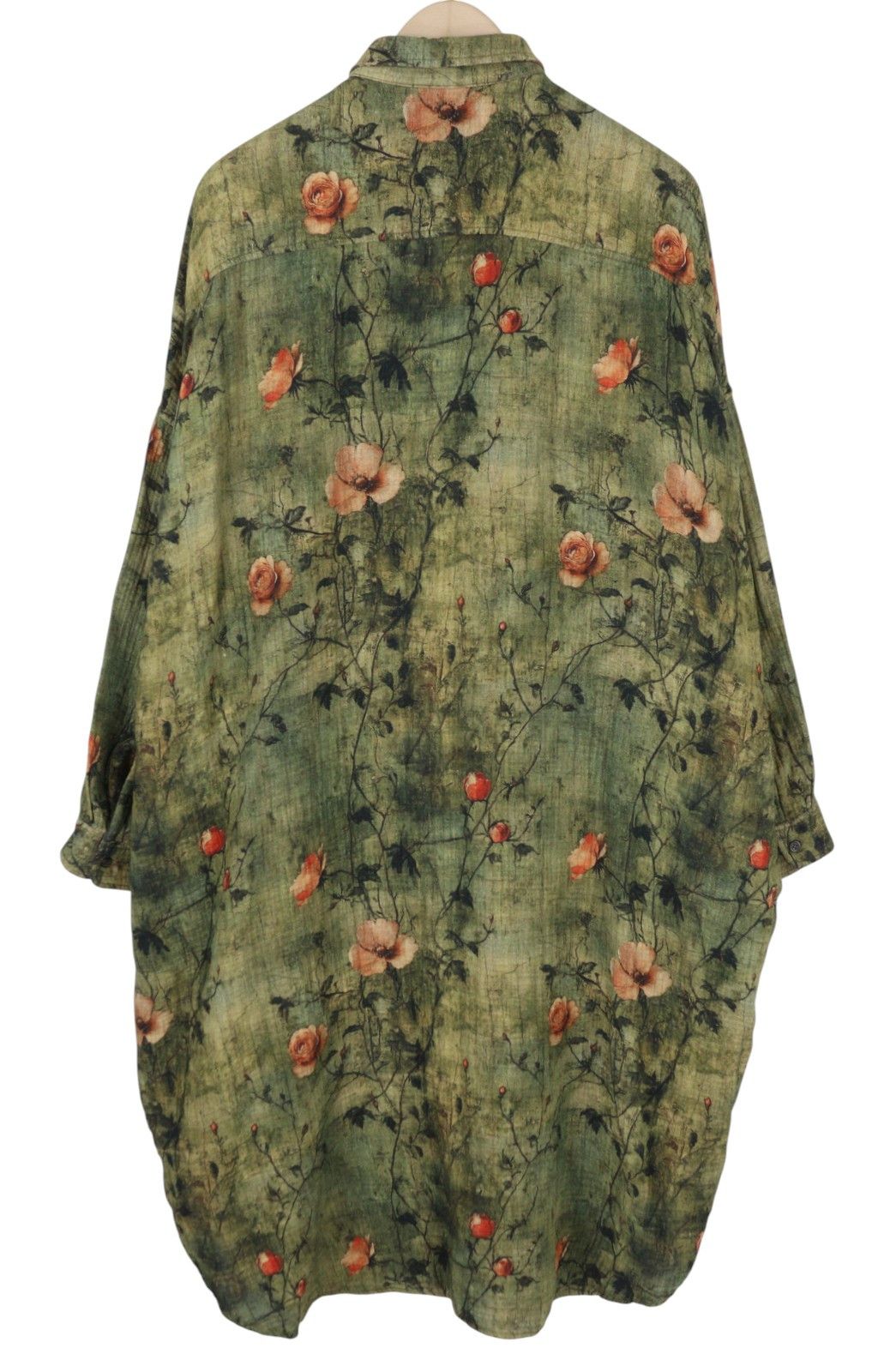 R13 REVERSIBLE JUMBO SHIRTDRESS M/L Turquoise Floral 86780 Size M / US 6-8 / IT 42-44 - 7 Thumbnail