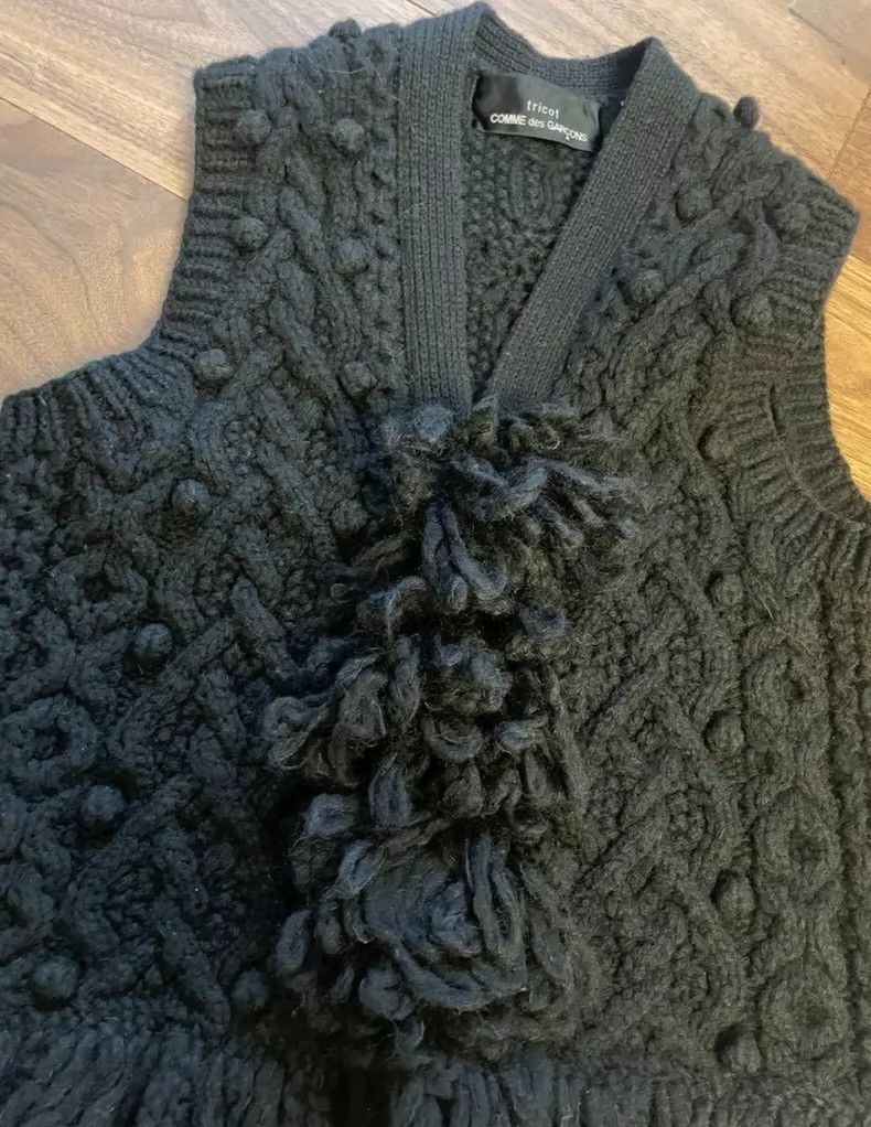 Comme des Garcons Comme Des Garcons Black Knit Vest Size M / US 6-8 / IT 42-44 - 3 Thumbnail