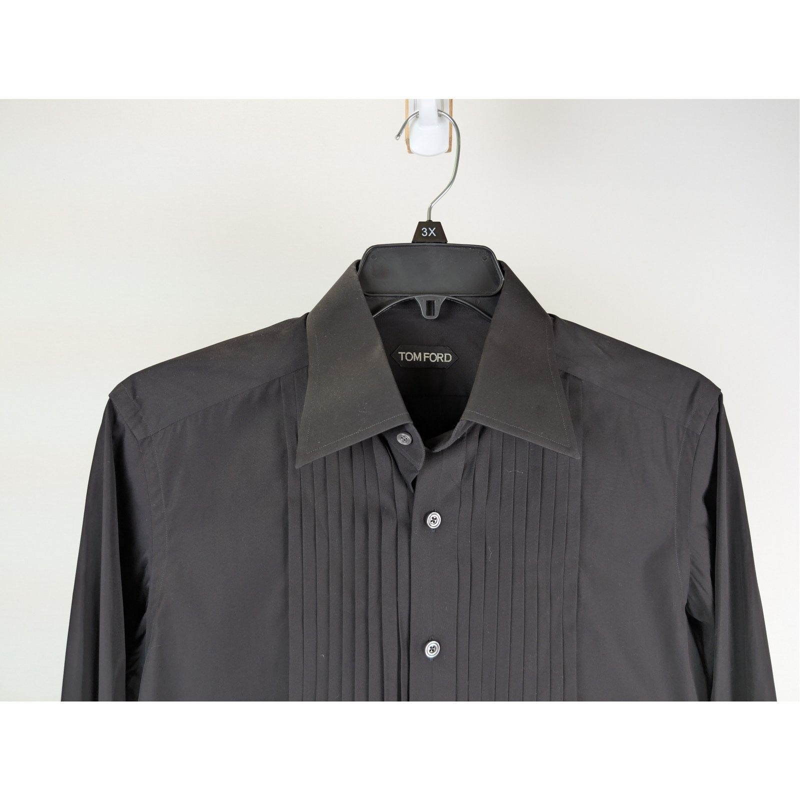 Tom Ford o1rshd1 CC20 Cocktail Voile slim-fit evening shirt in Black Size US M / EU 48-50 / 2 - 3 Thumbnail