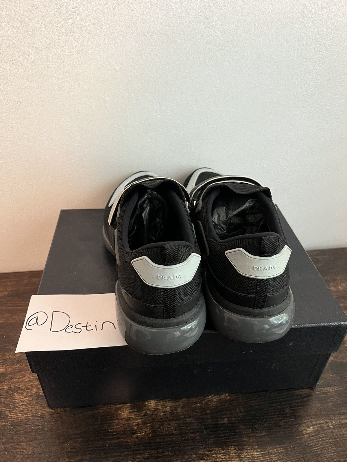 Designer Prada Cloudbust Strap Black Blue Sneaker MSRP $800 Size US 9.5 / EU 42-43 - 9 Thumbnail