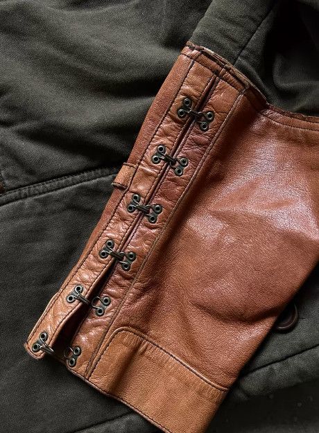 Share Spirit Homme SHARE SPIRIT Patchwork Leather Jacket Size US XS / EU 42 / 0 - 4 Thumbnail
